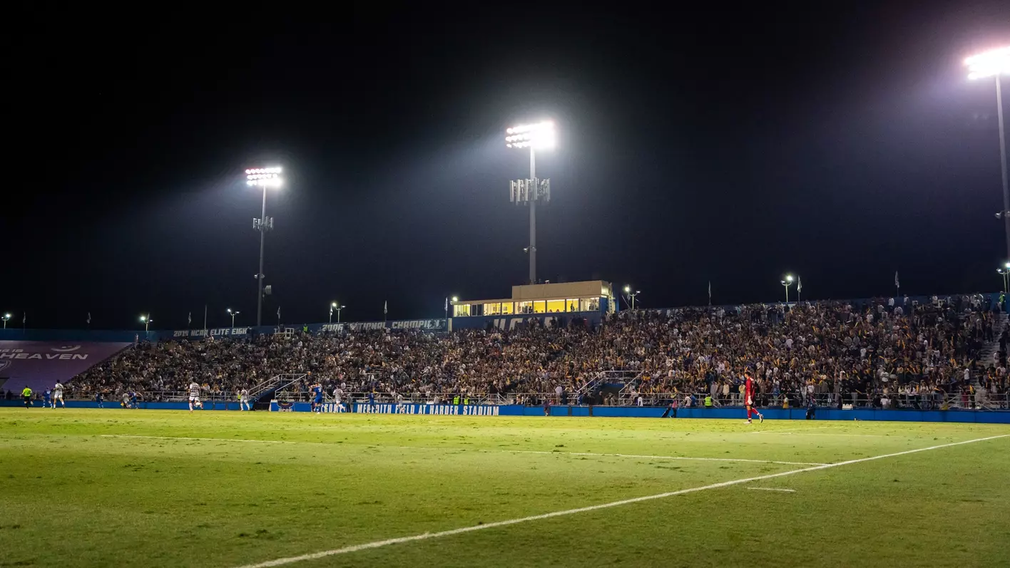 NCAA night match under floodlights